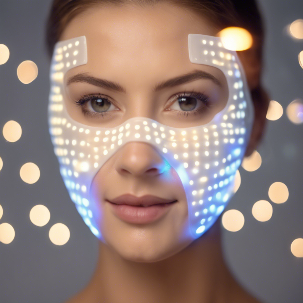 LED mask reducing acne scars